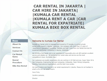 Tablet Screenshot of kumalarental.com